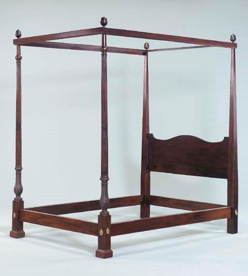 A GEORGE III STYLE MAHOGANY TESTER BED,