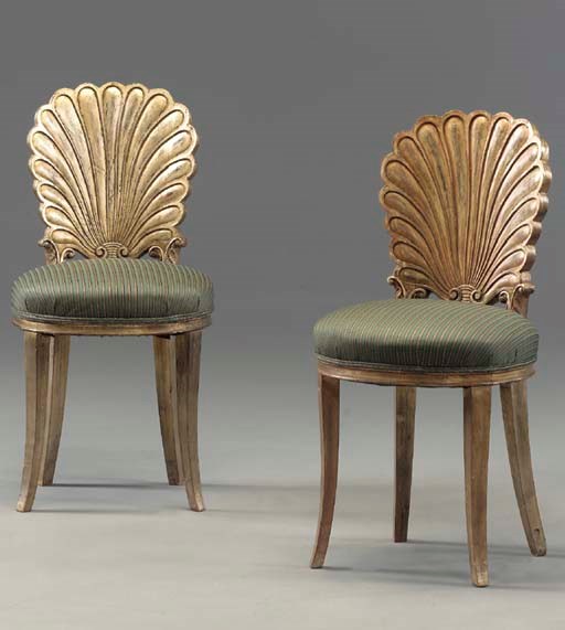 A PAIR OF ITALIAN NEOCLASSIC STYLE SIDE CHAIRS,