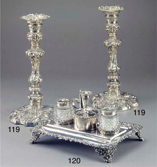 A George IV Silver Inkstand