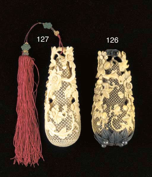 A CHINESE IVORY POMANDER
19TH CENTURY