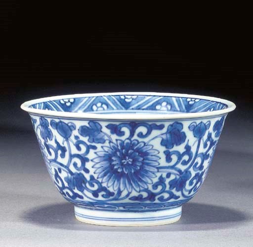 A CHINESE BLUE AND WHITE BOWL
KANGXI SIX CHARACTER MARK AND OF THE PERIOD
