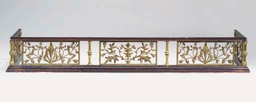 A Victorian brass and copper fender, possibly Scottish, late 19th or early 20th century