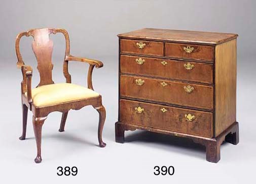 A George I walnut and crossbanded chest
