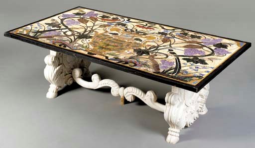 A PIETRA DURA TABLE,