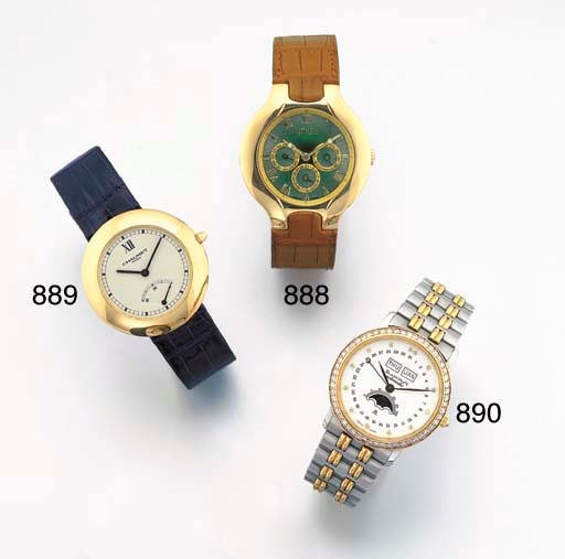 EBEL. AN 18K GOLD SELF-WINDING WRISTWATCH WITH POWER RESERVE AND DATE