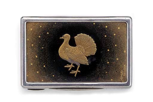 A Dunhill Namiki lacquer and silver rectangular box, circa 1930,
