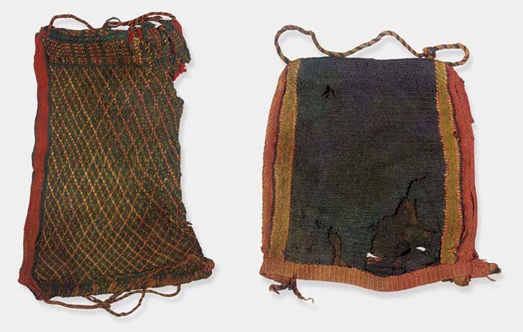 SIX COPTIC POLYCHROME WOOL COWLS