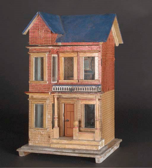 A Moritz Gottschalk blue roof dolls house No.2444