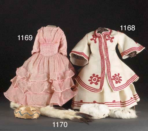 A pink gauze dolls' summer frock