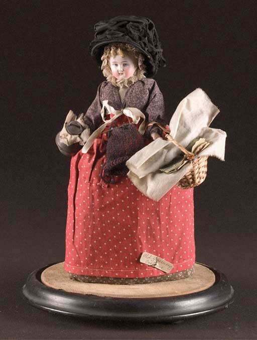 A bisque shoulder-head doll