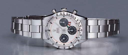 Rolex. A fine and extremely rare prototype stainless steel water-resistant chronograph wristwatch with bracelet