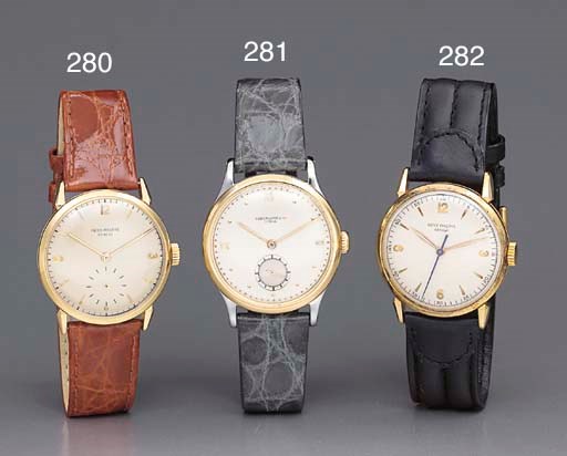 Patek Philippe. A fine and rare oversized stainless steel and 18K gold wristwatch
