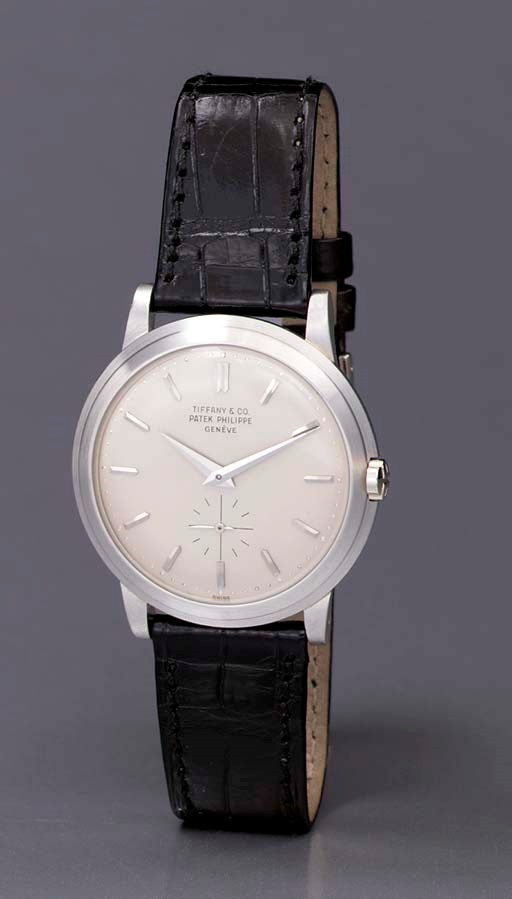 Patek Philippe. A fine and rare platinum self-winding water-resistant wristwatch