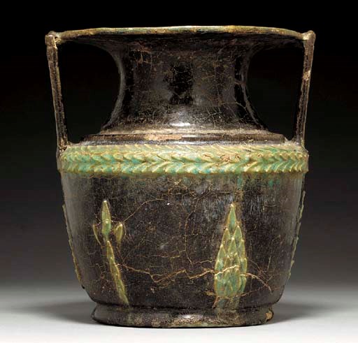 A ROMAN FAIENCE VASE