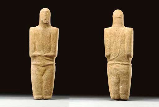 A SOUTH ARABIAN STONE FIGURE