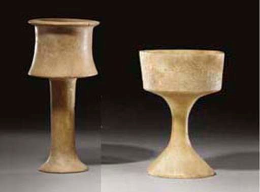 TWO BACTRIAN STONE CHALICES