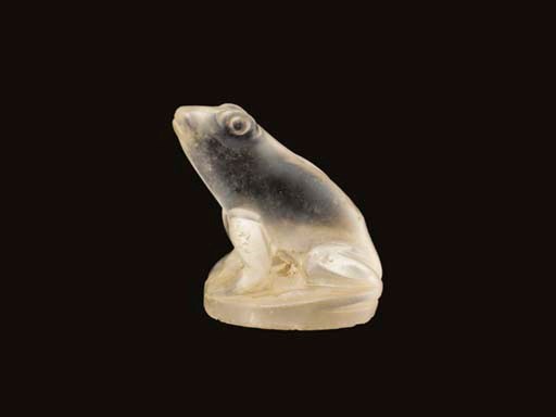 A SYRIAN ROCK CRYSTAL FROG