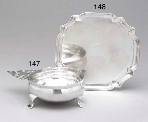 A GEORGE II SILVER WAITER,
