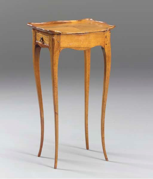 A LOUIS XV PROVINCIAL FRUITWOOD OCCASIONAL TABLE,