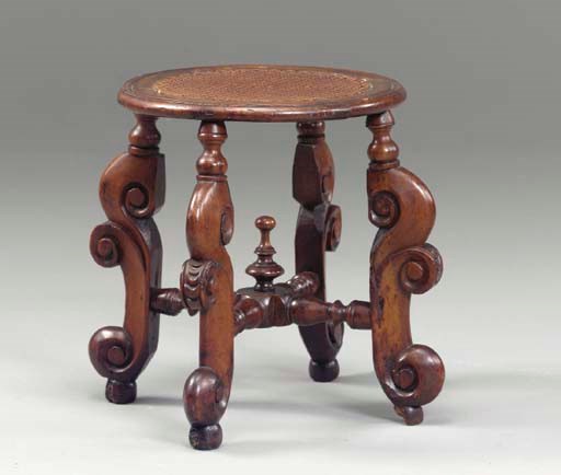 A WILLIAM AND MARY STOOL,