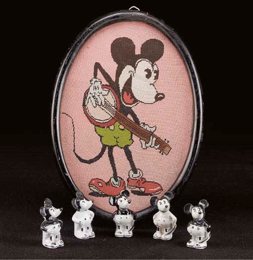A Mickey Mouse needlework picture