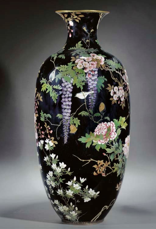 A large cloisonne vase
19th Century