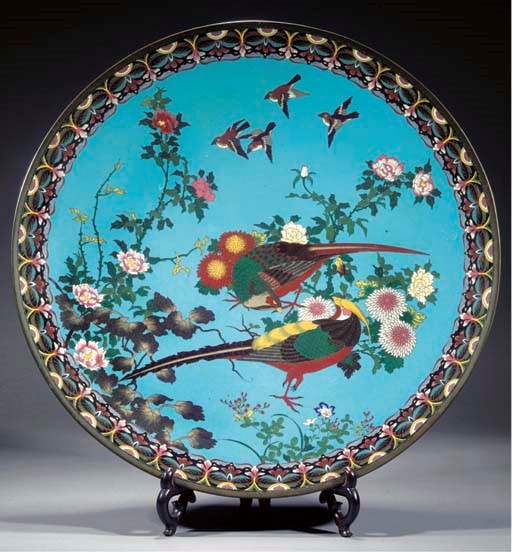 A very large cloisonne charger
19th Century