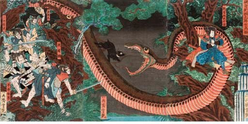 Yoshitsuya (1822-66)
An oban triptych