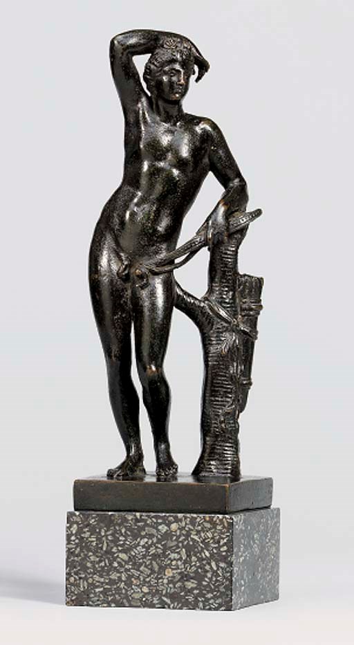 A BRONZE FIGURE OF THE APOLLINO
