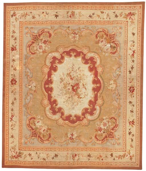 AN AUBUSSON CARPET