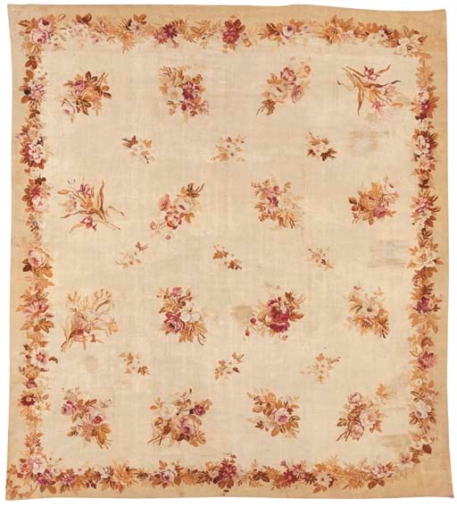 AN AUBUSSON CARPET