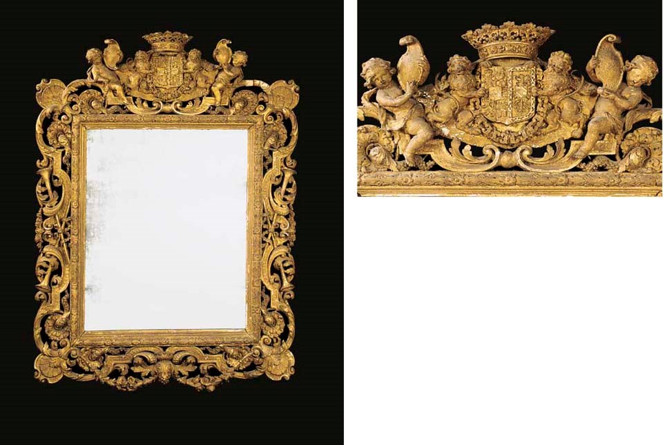 A PAIR OF SOUTH NETHERLANDISH GILTWOOD PIER GLASSES