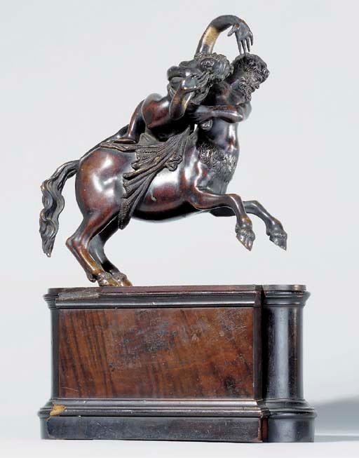 A BRONZE GROUP OF NESSUS AND DEIANIRA