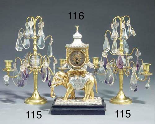 An English silvered and parcel-gilt metal time-piece