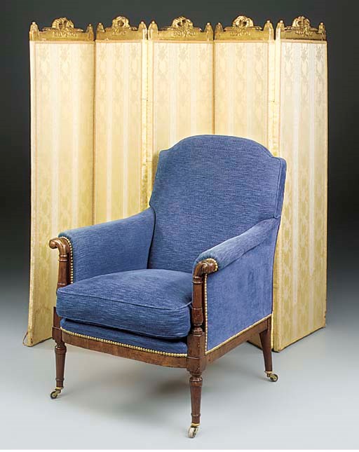 A REGENCY MAHOGANY BERGERE
