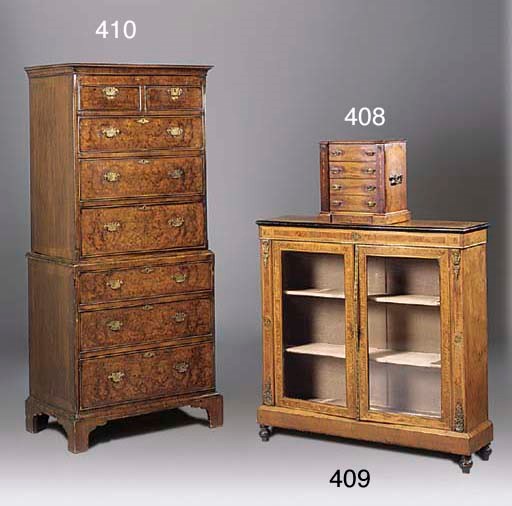 An Edwardian mahogany and marquerty humidor