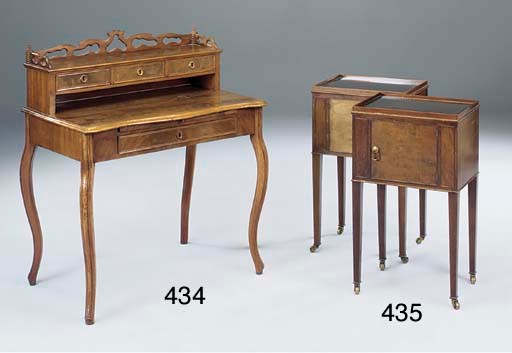 A pair of Edwardian mahogany bedside cabinets