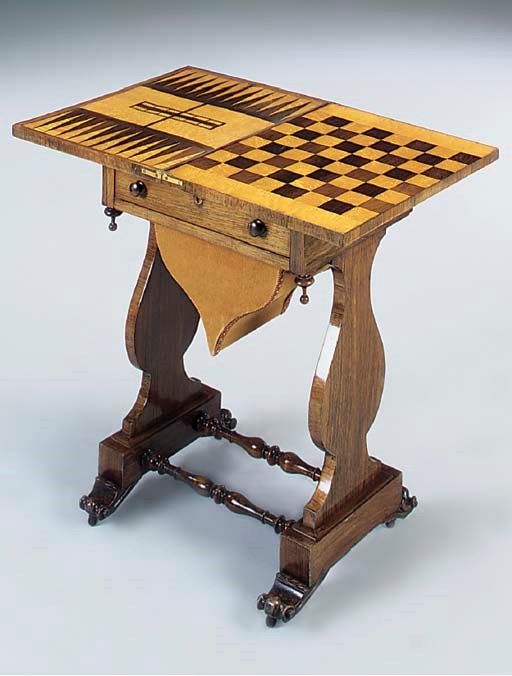 An early Victorian games/work table