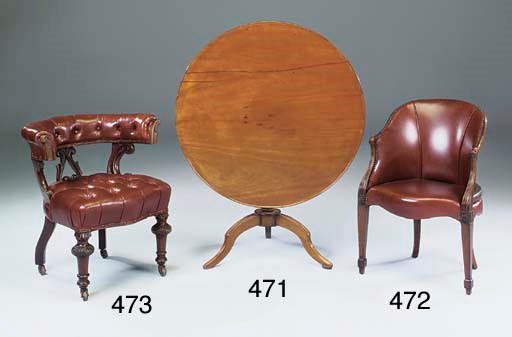 A Victorian mahogany library chair