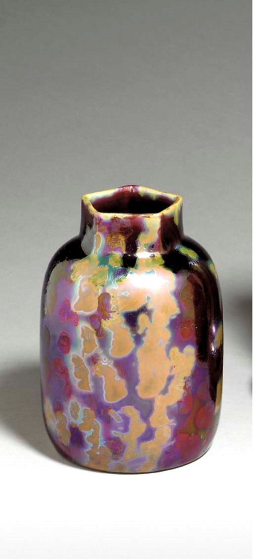 A LUSTRE GLAZED EARTHENWARE VASE