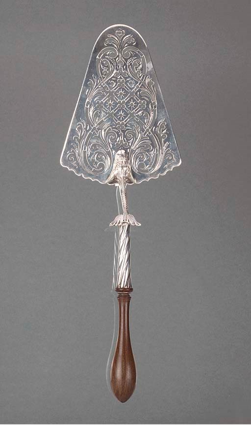 A George III silver fish slice