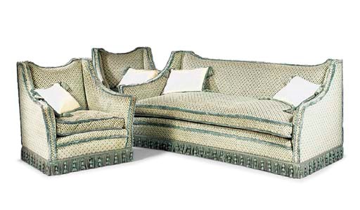 A SUITE OF FRENCH UPHOLSTERED SEAT-FURNITURE