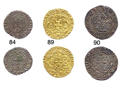 Soldino, 1.898g., +B.D.G.DVX.IANVEN XVIII, castello in otto archi, M sotto il castello, rov. +CONRADVS.REX.RO.R, croce in otto archi (B.891; CNI.95,5; Lun.63; MIR.64), BB, molto rara