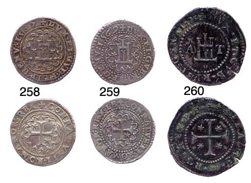 Ottavo di Scudo, 1567, 4.463g., +DVX. ET. GVB'. REIP'. GENV'., castello tra due stelle, in 15 archi doppi con trifogli alle punte, rov. +CONRADVS II. ROMANOR'. REX., croce con stelle in primo e quarto angolo, in 15 archi doppi con trifogli (CNI.267,23; Lun.217; cf.M.14.04; cf.MIR.237/1), MB, molto rara