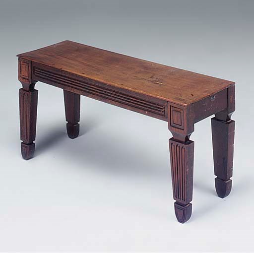 A REGENCY MAHOGANY HALL SEAT