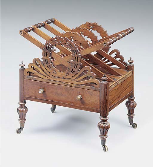 A GEORVE IV ROSEWOOD THREE-DIVISION MUSIC CANTERBURY