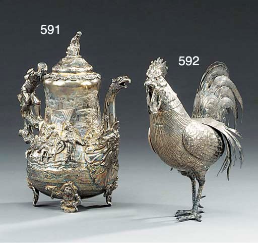 A Victorian silver coffee pot