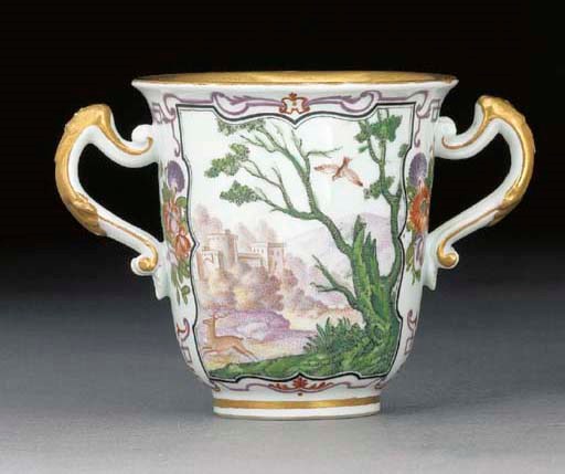 A Vienna (Du Paquier) two-handled beaker