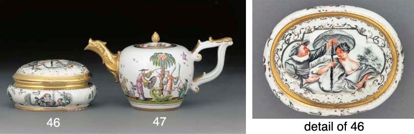 A Meissen sugar-box and cover