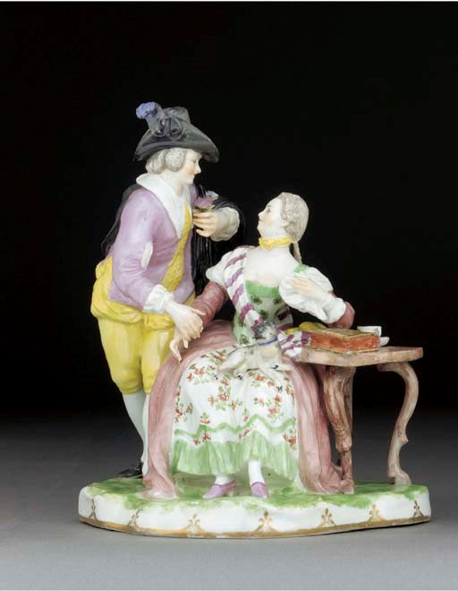 A Vienna group of a gallant and companion